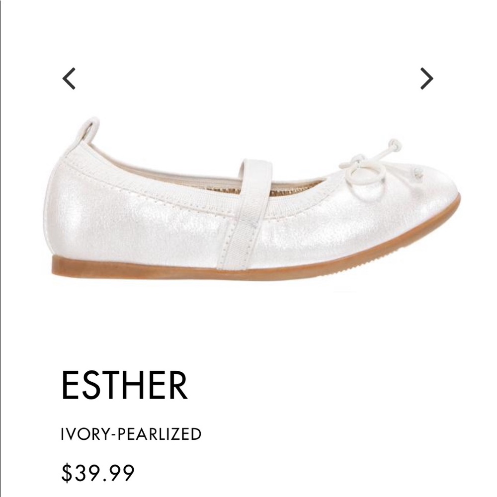 Nina Ester-T ivory pearlized ballet flats